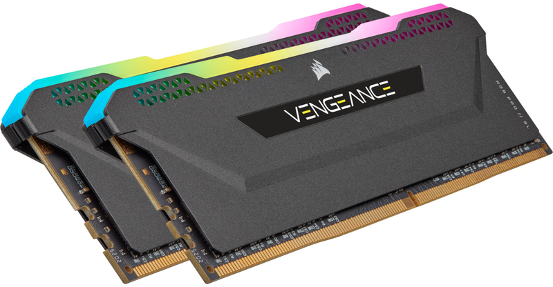 Corsair - Corsair Kit 16GB (2 x 8GB) DDR4 3600MHz Vengeance RGB Pro SL Black CL18 AMD