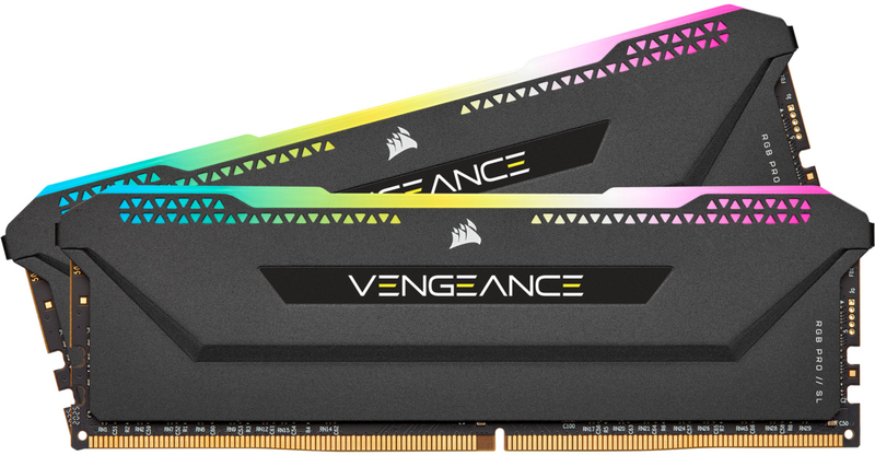 Corsair - Corsair Kit 16GB (2 x 8GB) DDR4 3600MHz Vengeance RGB Pro SL Black CL18 AMD