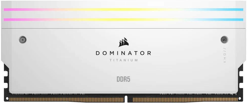 Picture of Picture of Corsair Kit 32GB (2 x 16GB) DDR5 7200MHz Dominator Titanium RGB White CL34