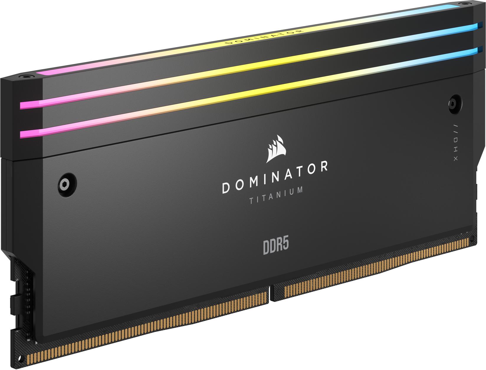 Corsair - Corsair Kit 32GB (2 x 16GB) DDR5 7200MHz Dominator Titanium RGB Black CL34