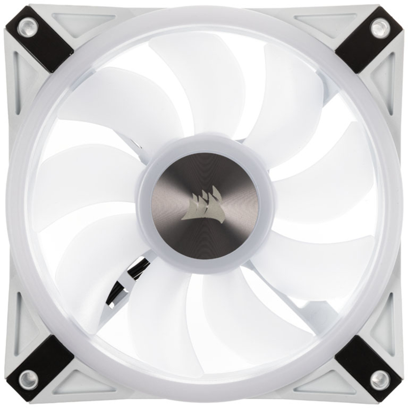 Corsair - Ventoinha Corsair iCUE QL120 RGB PWM Branca 120mm (Pack 3) c/ Lightning Node CORE
