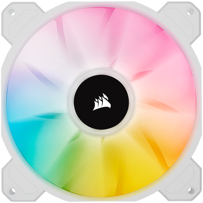 Corsair - Ventoinha Corsair iCUE SP140 RGB ELITE PWM Branca 140MM (Pack 2) c/ Lighting Node CORE