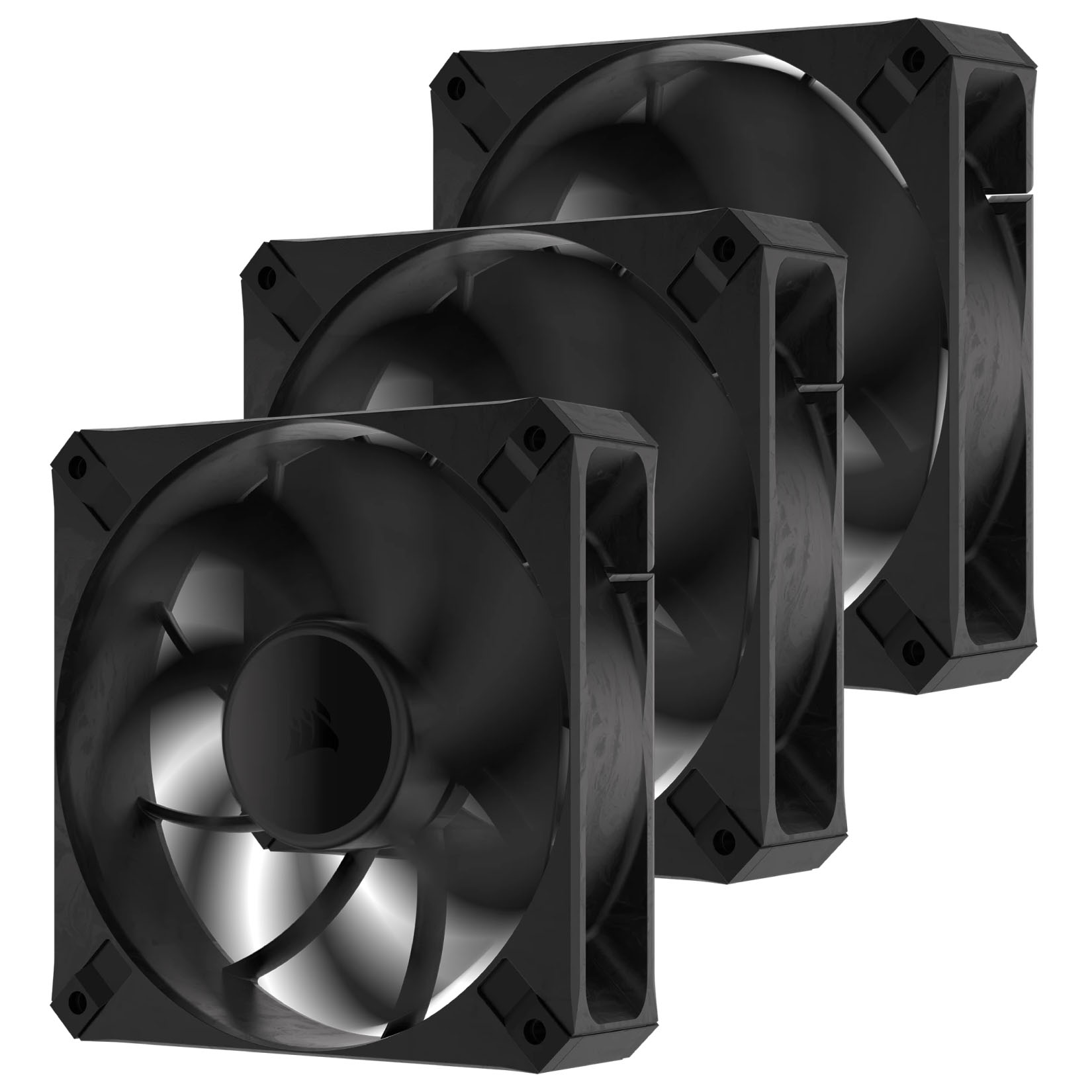 Corsair - Ventoinha Corsair RS120 MAX 2000RPM PWM Preta 120mm (Pack 3)