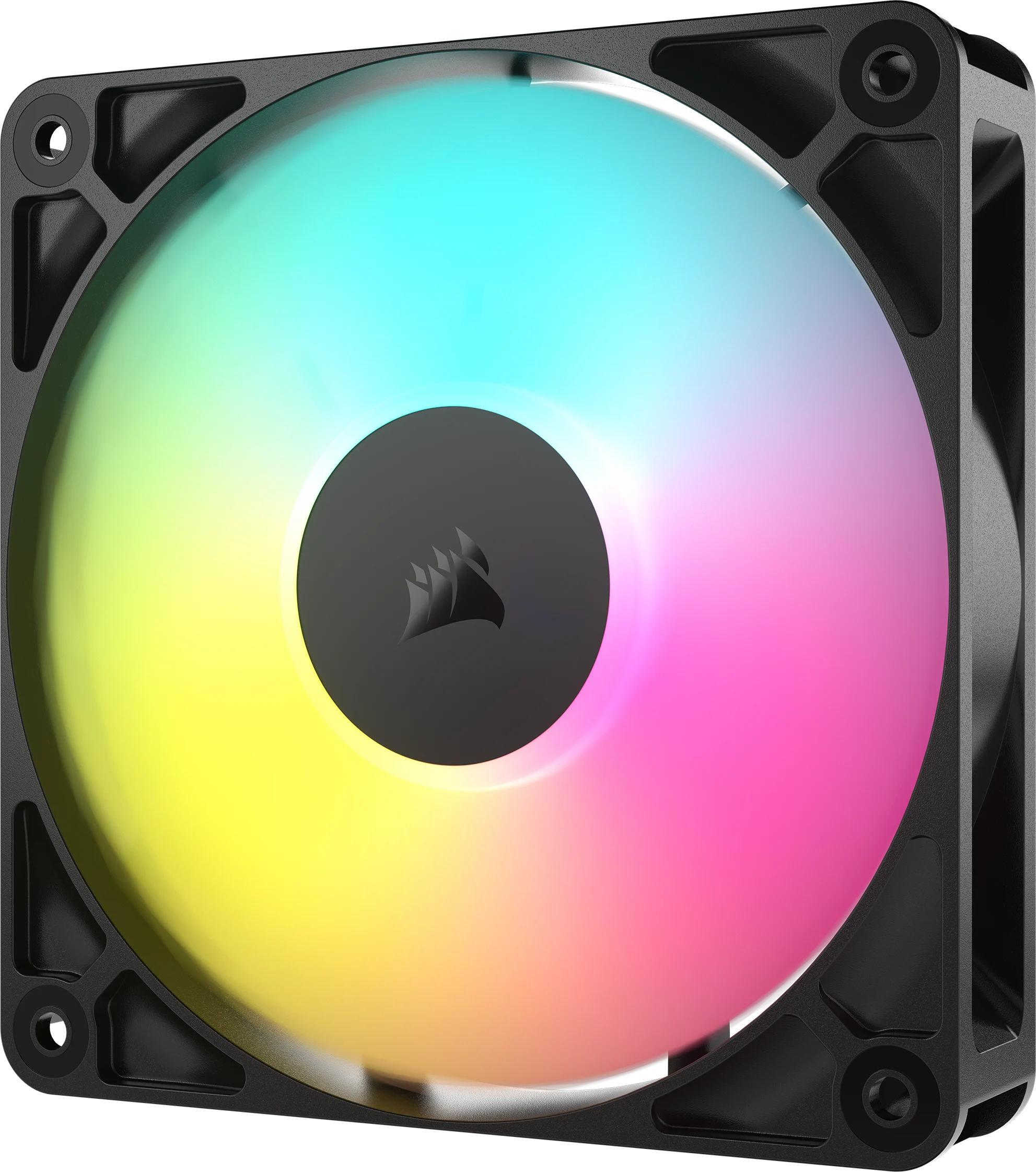 Corsair - Ventoinha Corsair RS120 ARGB PWM Preta 120mm (Pack 3)