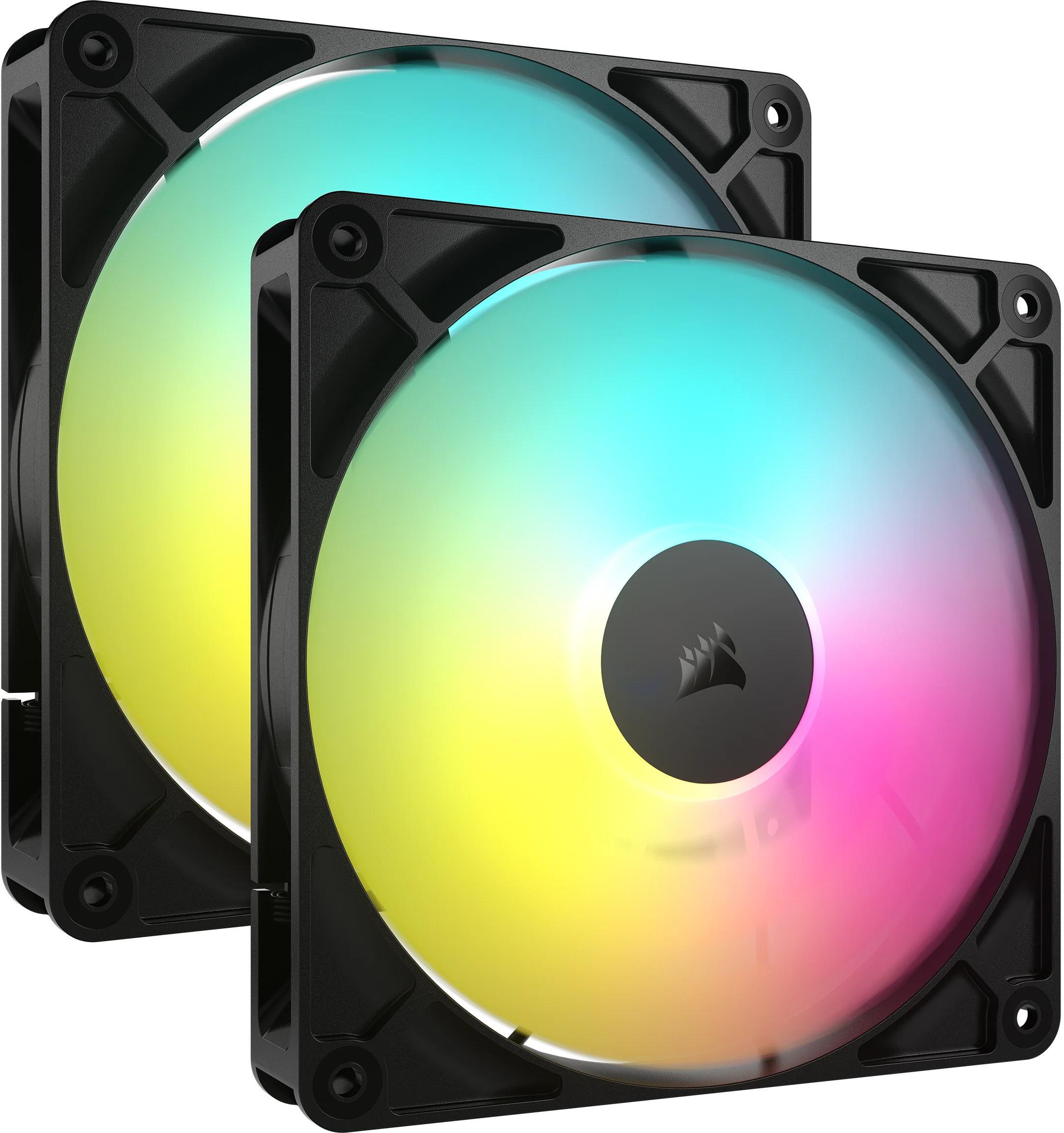 Corsair - Ventoinha Corsair RS140 ARGB PWM Preta 140mm (Pack 2)