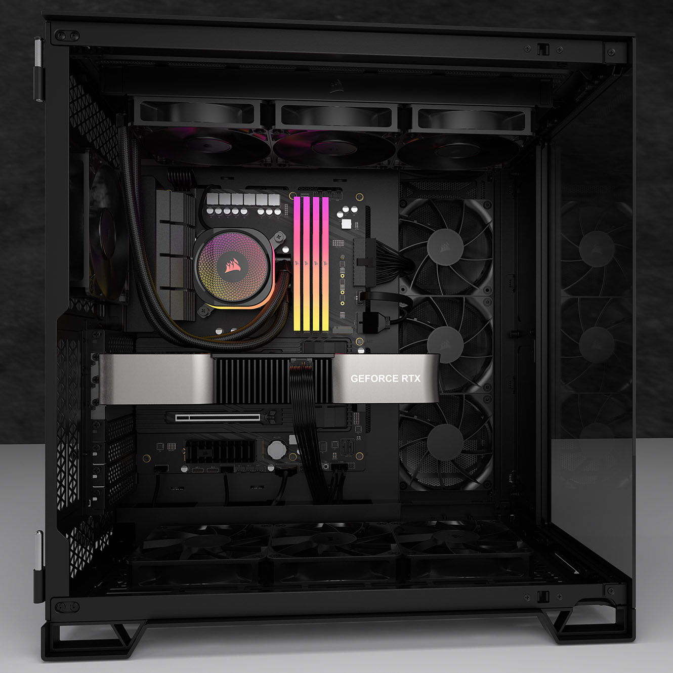 Corsair - Ventoinha Corsair RS120 PWM Preta 120mm