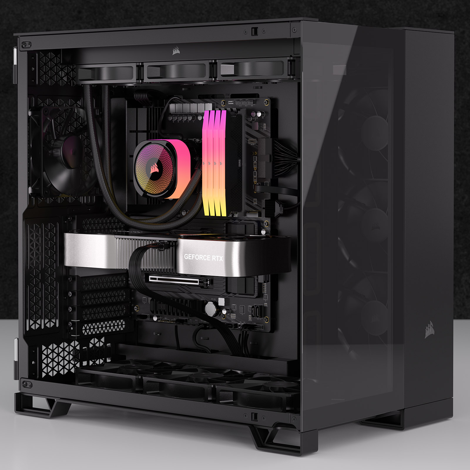 Corsair - Ventoinha Corsair RS120 PWM Preta 120mm