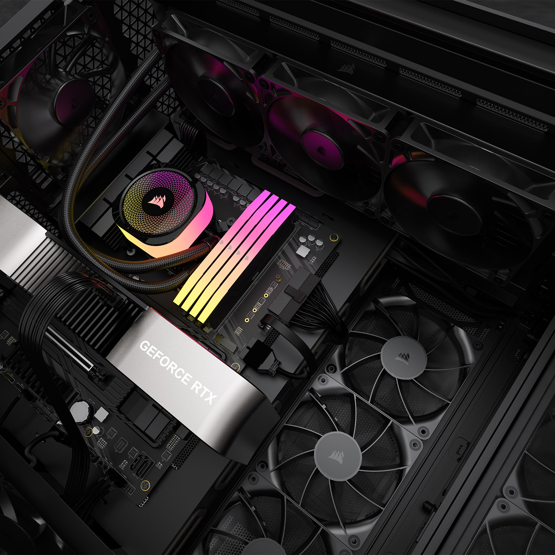 Corsair - Ventoinha Corsair RS120 PWM Preta 120mm