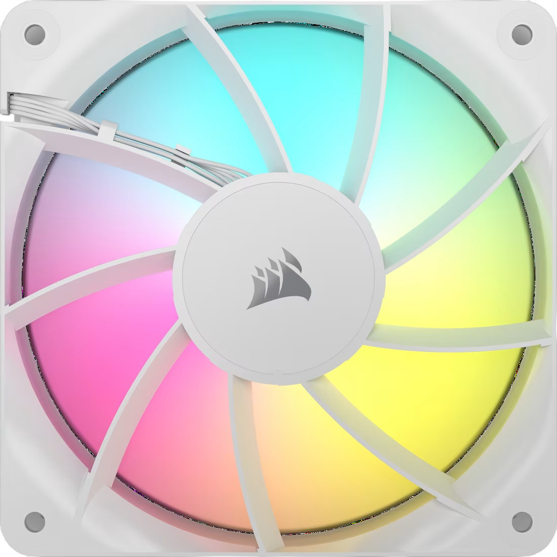 Corsair - Ventoinha Corsair RS120-R ARGB Reverse PWM Branca 120mm (Pack 3)