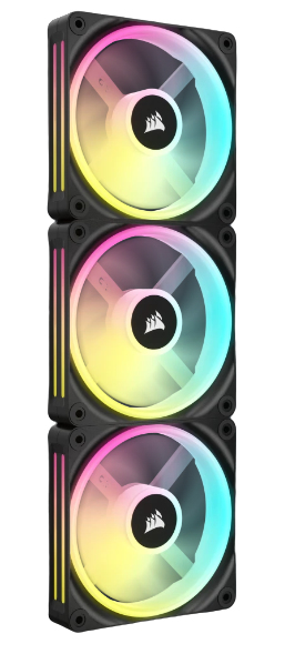 Corsair - Ventoinha Corsair iCUE Link QX120 RGB PWM Preta 120mm (Pack 3)