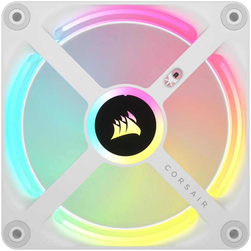 Corsair - Ventoinha Corsair iCUE Link QX120 RGB PWM Branca 120mm (Pack 3)