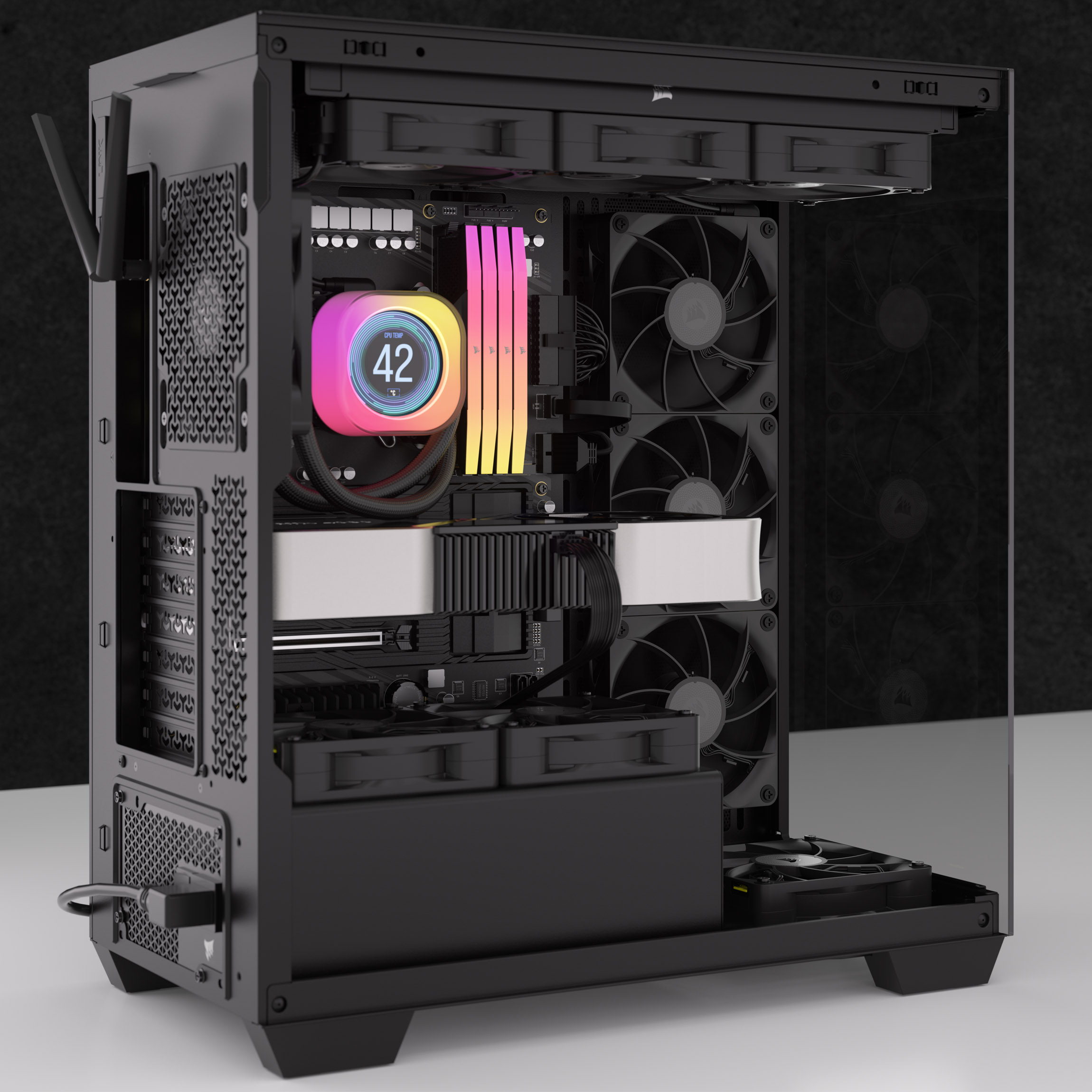 Corsair - Ventoinha Corsair iCUE Link RX120 MAX 2000RPM PWM Preta 120mm