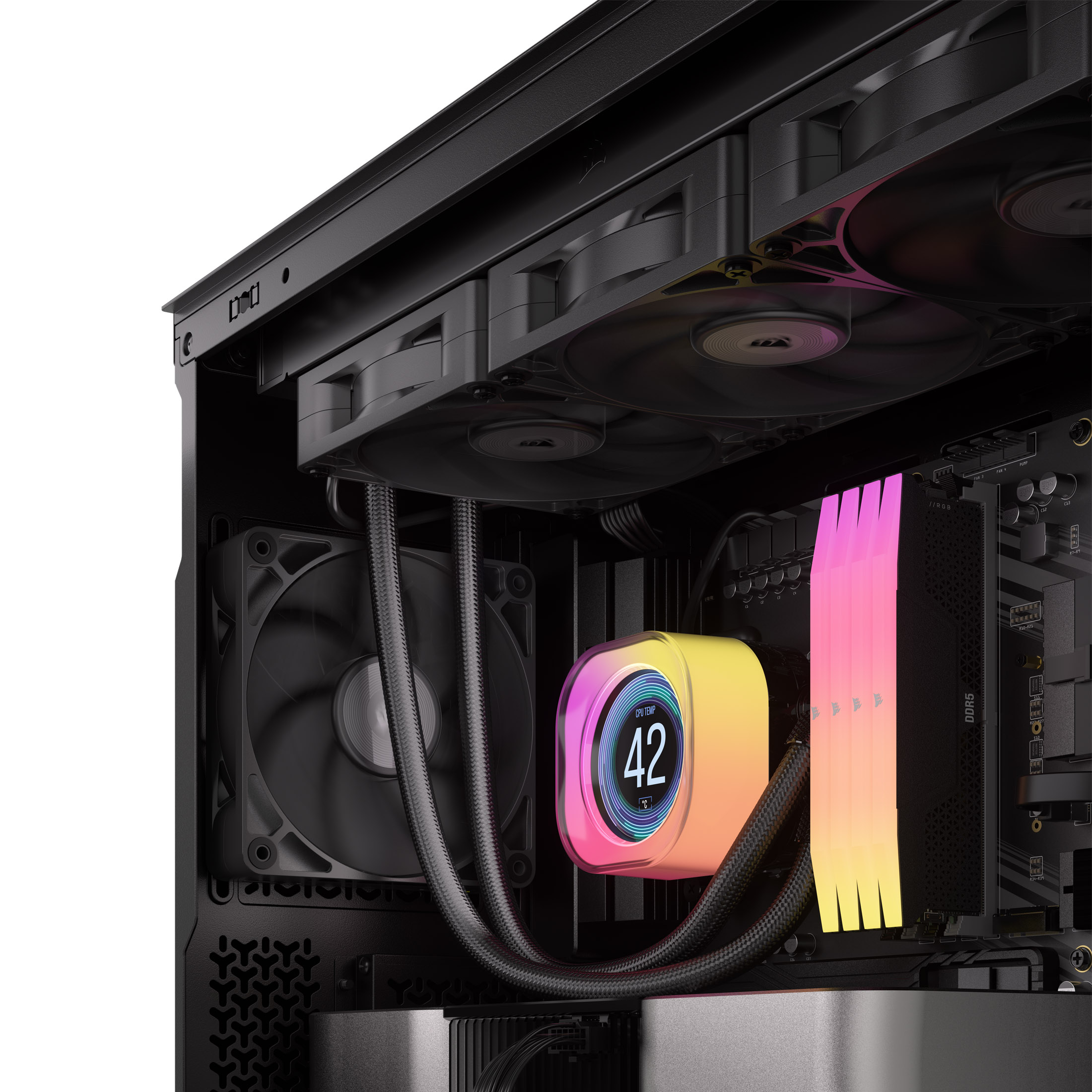 Corsair - Ventoinha Corsair iCUE Link RX120 MAX 2000RPM PWM Preta 120mm