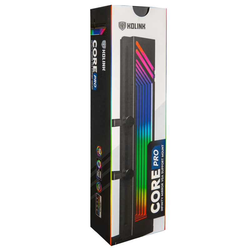 Kolink - Kit Suporte GPU Kolink Core Pro Aluminium Infinity Mirror Preto