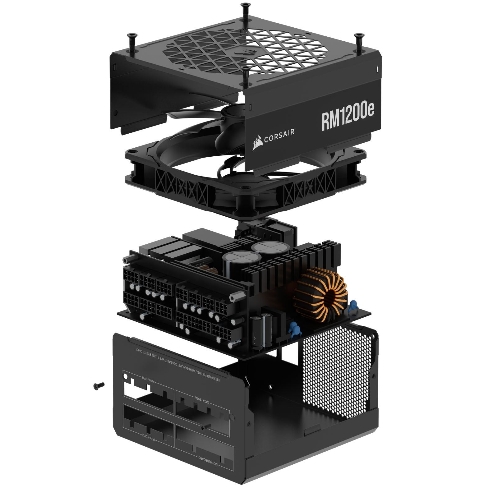 Corsair - Fonte Modular Corsair RMe Series RM1200e 1200W 80 Plus Gold ATX 3.1 - PCIe 5.1