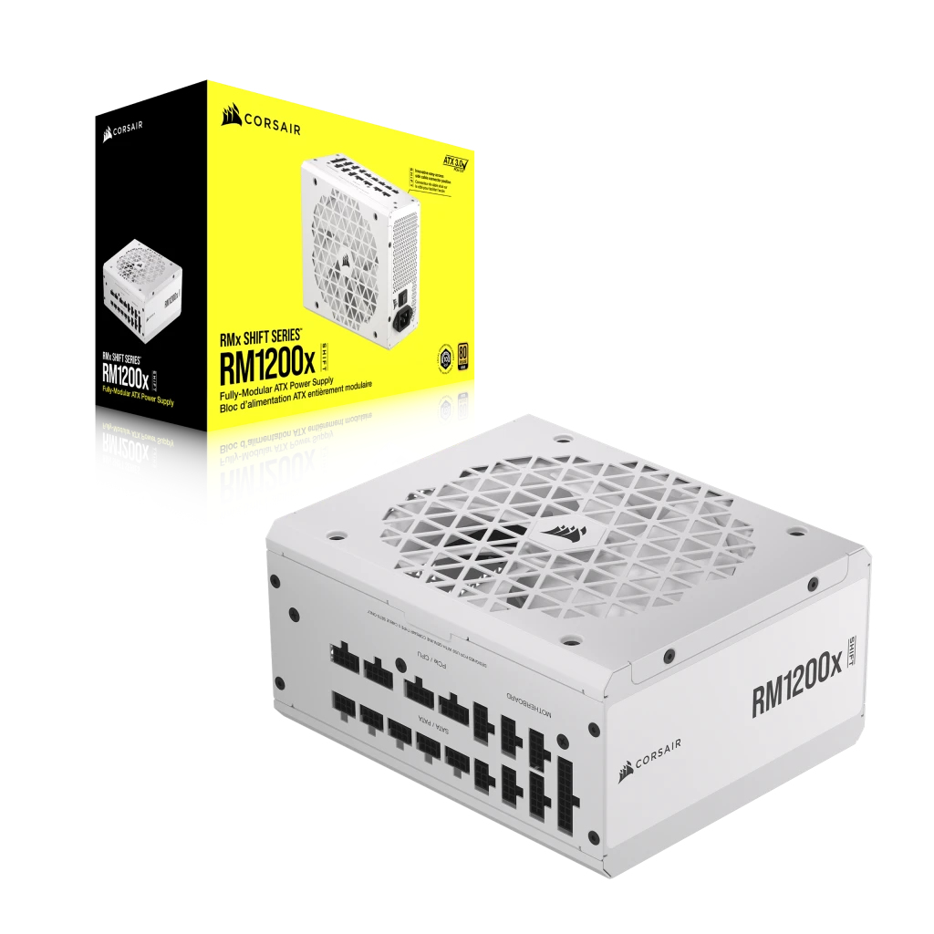Picture of Picture of Fonte Modular Corsair RMx Shift Series RM1200x 1200W 80 Plus Gold Branca