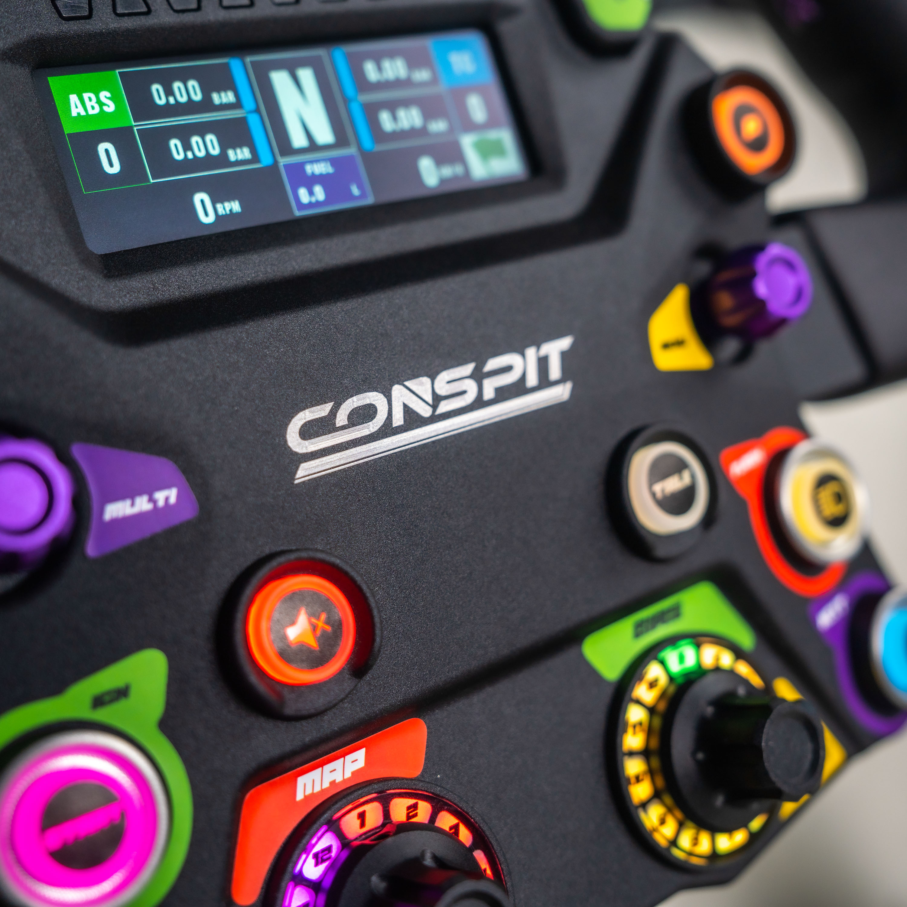 conspit - Volante Conspit 310 APEX, ARGB, Display 2.99", Dual Paddles 310mm