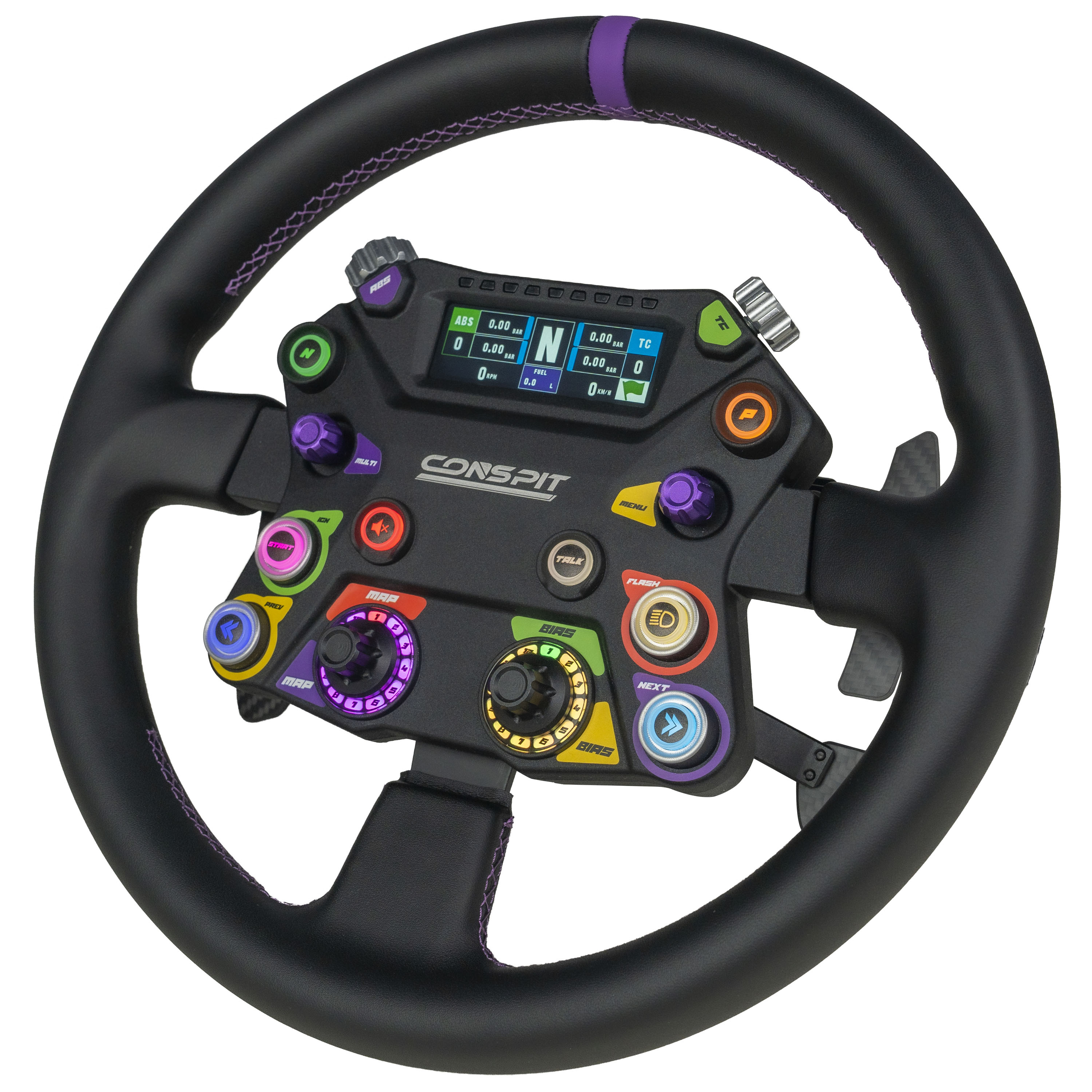 conspit - Volante Conspit 310 APEX, ARGB, Display 2.99", Dual Paddles 310mm