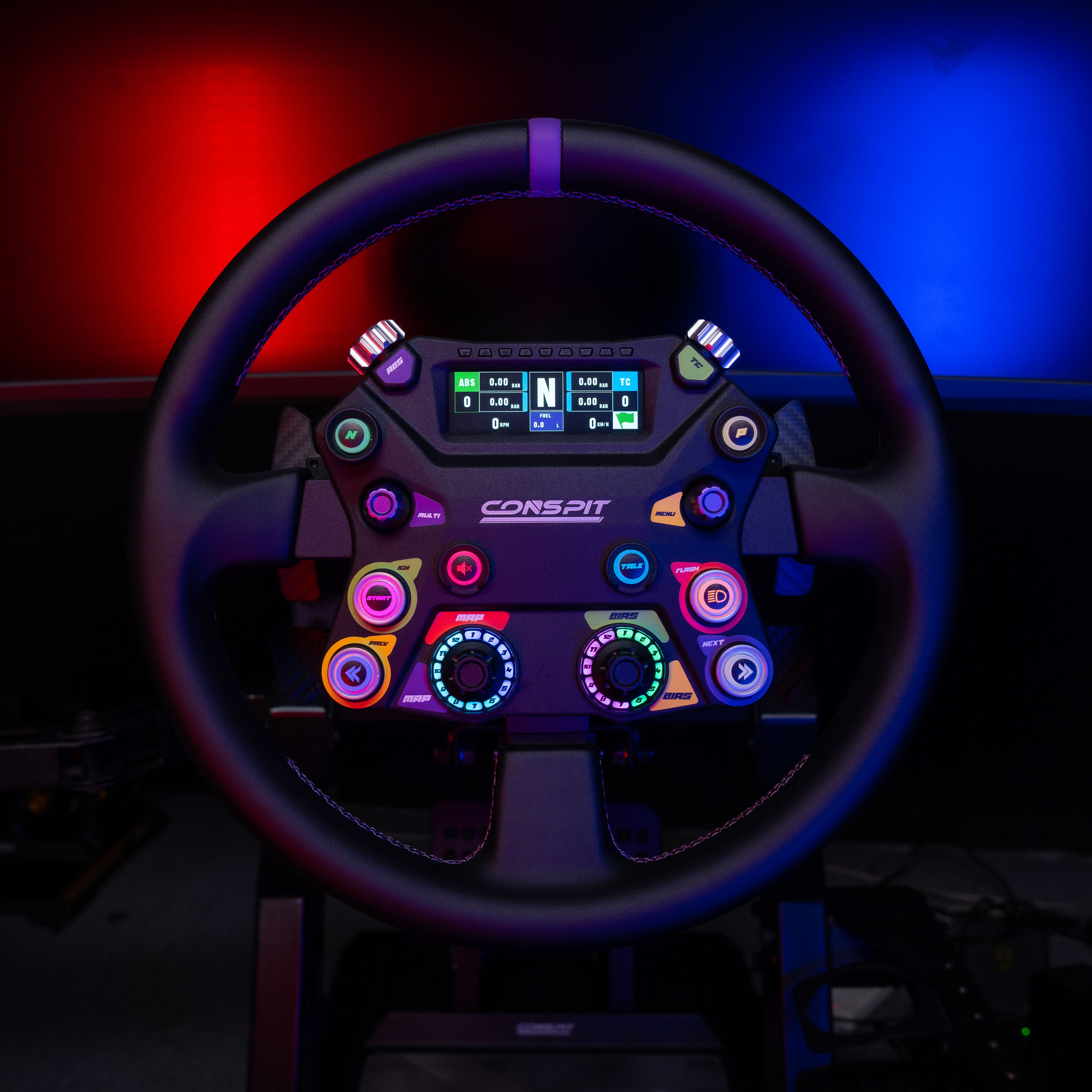 conspit - Volante Conspit 310 APEX, ARGB, Display 2.99", Dual Paddles 310mm