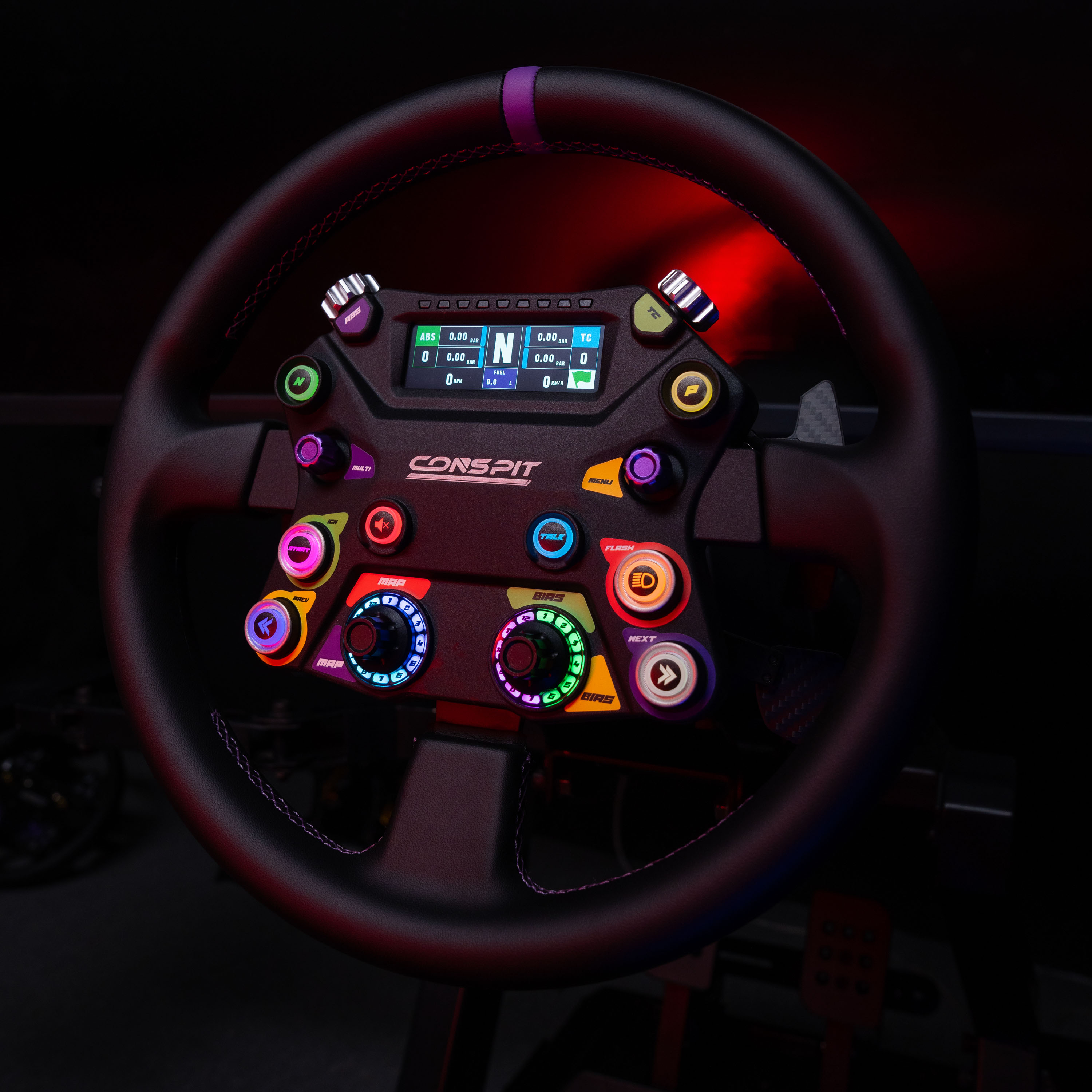 conspit - Volante Conspit 310 APEX, ARGB, Display 2.99", Dual Paddles 310mm
