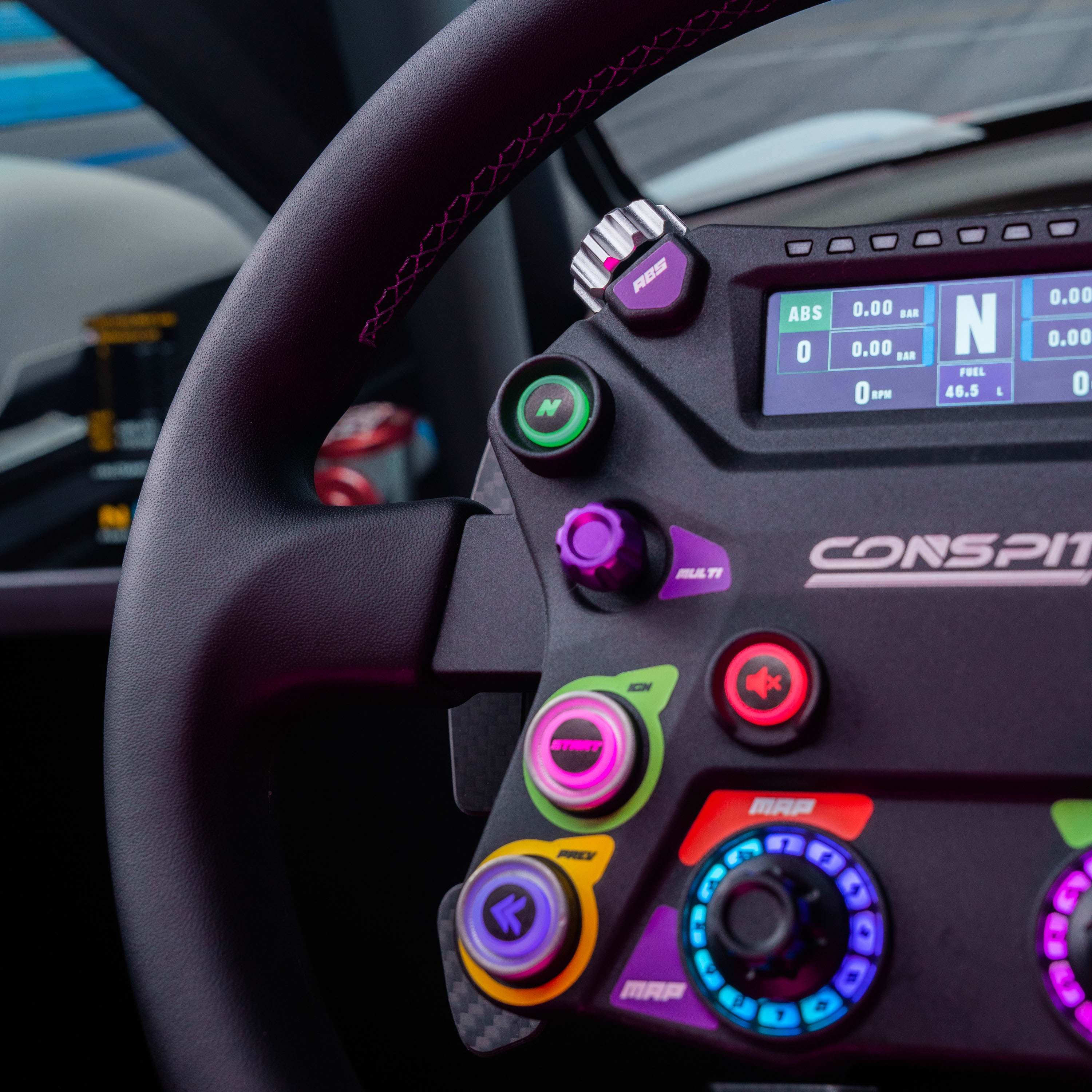 conspit - Volante Conspit 310 APEX, ARGB, Display 2.99", Dual Paddles 310mm