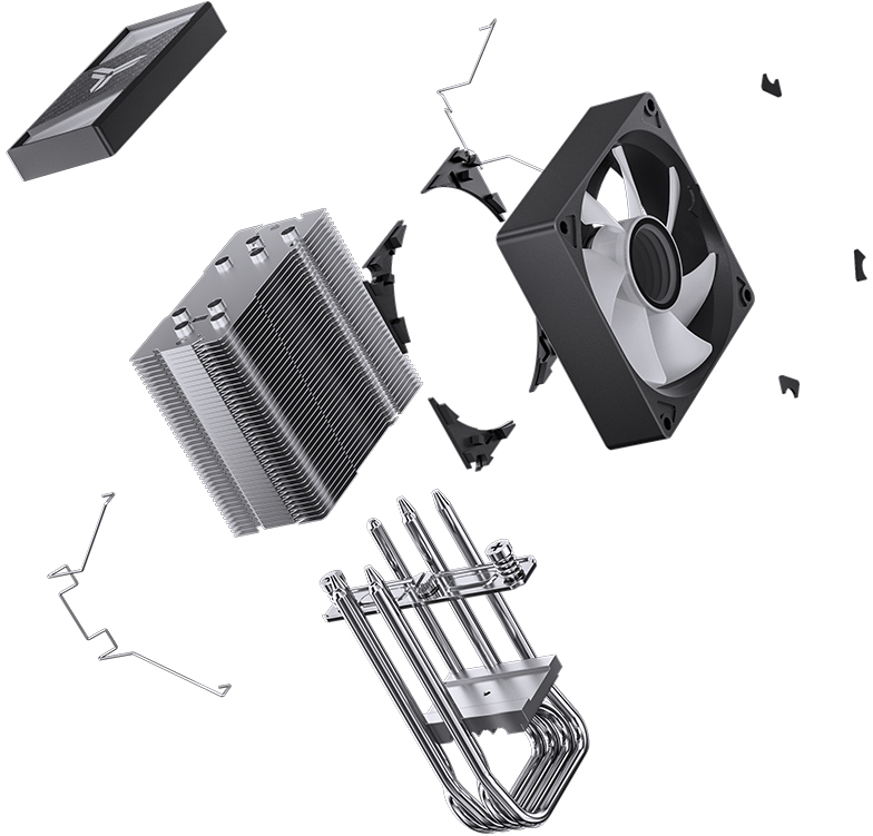 Jonsbo - Cooler CPU Jonsbo CR-1400 V2 ARGB Preto - 92mm