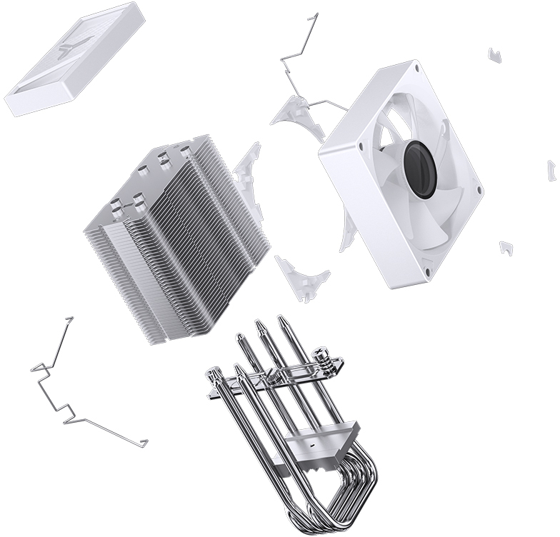 Jonsbo - Cooler CPU Jonsbo CR-1400 V2 ARGB Branco - 92mm
