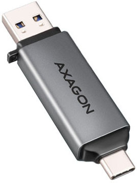 AXAGON - Leitor Cartões AXAGON CRE-DAC External USB 3.2 Gen1 Type-C+Type-A 2-slot SD/microSD