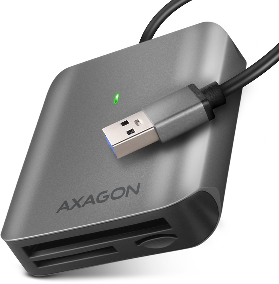 Picture of Picture of Leitor de cartões externo AXAGON CRE-S3 External USB-A 3.2 Gen 1, 3-slot & lun SD/microSD/CF, UHS-II