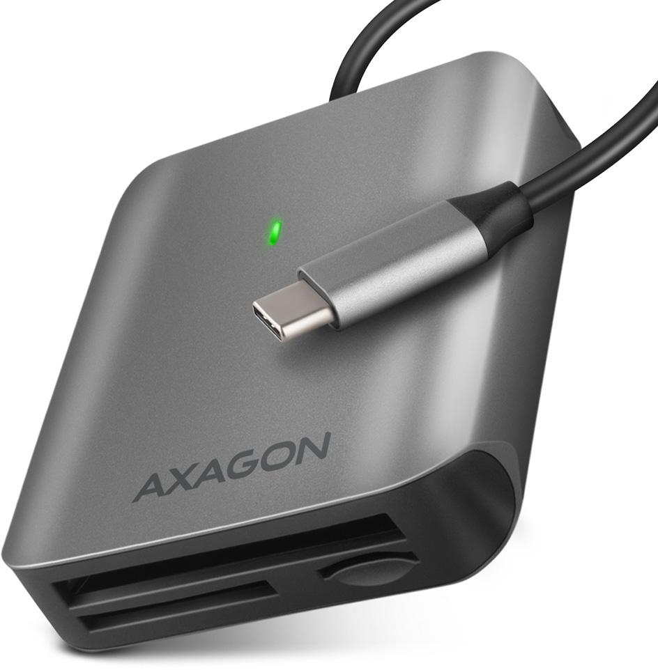 Picture of Picture of Leitor de cartões AXAGON CRE-S3C External card reader USB-C 3.2 Gen 1, 3-slot & lun SD/microSD/CF, UHS-II