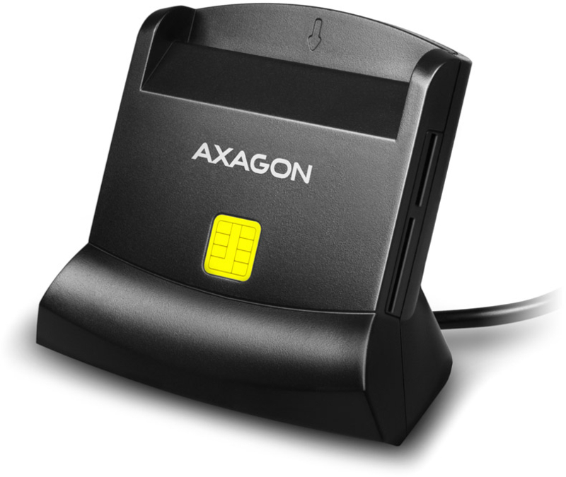 AXAGON - Leitor cartão cidadão/Smart CardSD/microSD/SIM AXAGON CRE-SM2 - USB 2.0
