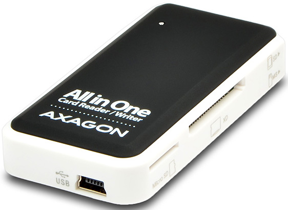AXAGON - Leitor de cartões AXAGON CRE-X1 External Mini Card Reader 5-slot ALL-IN-ONE