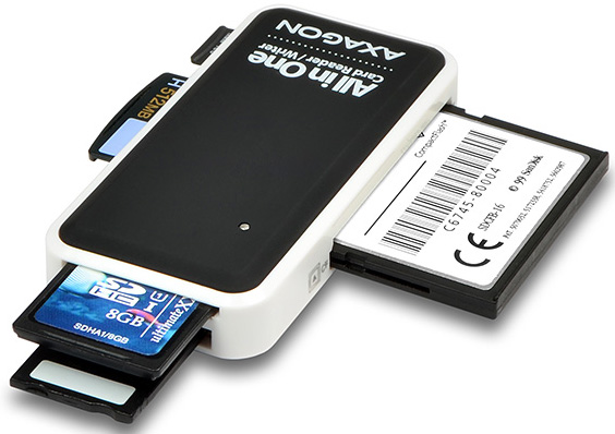 AXAGON - Leitor de cartões AXAGON CRE-X1 External Mini Card Reader 5-slot ALL-IN-ONE