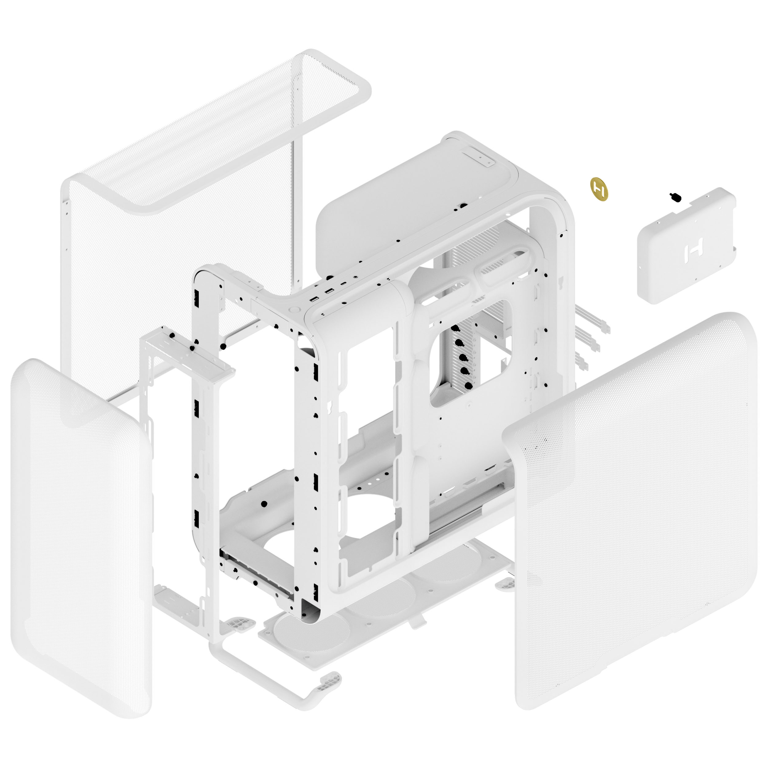 Hyte - Caixa ATX Hyte X50 Air Snow White