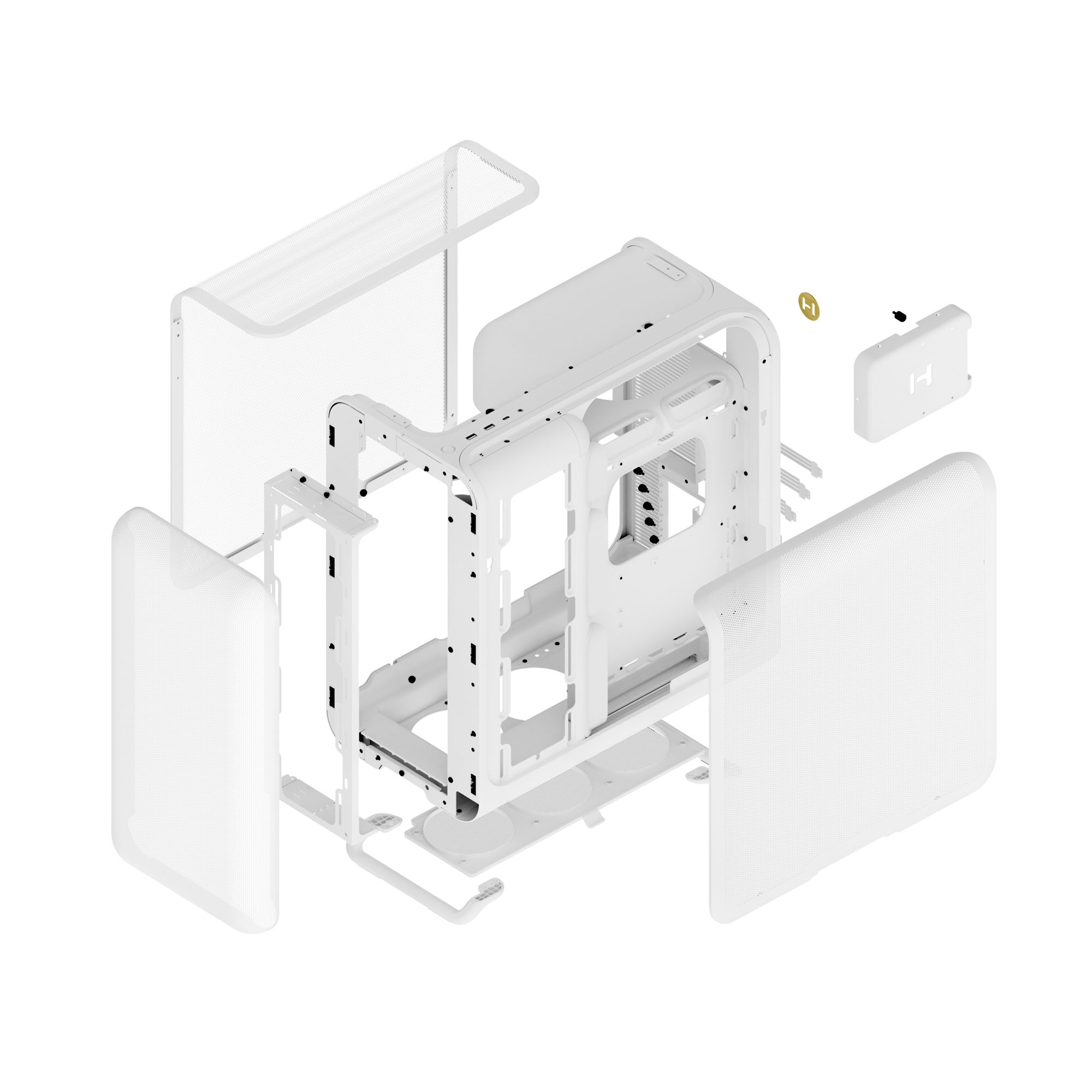 Hyte - Caixa ATX Hyte X50 Air Snow White