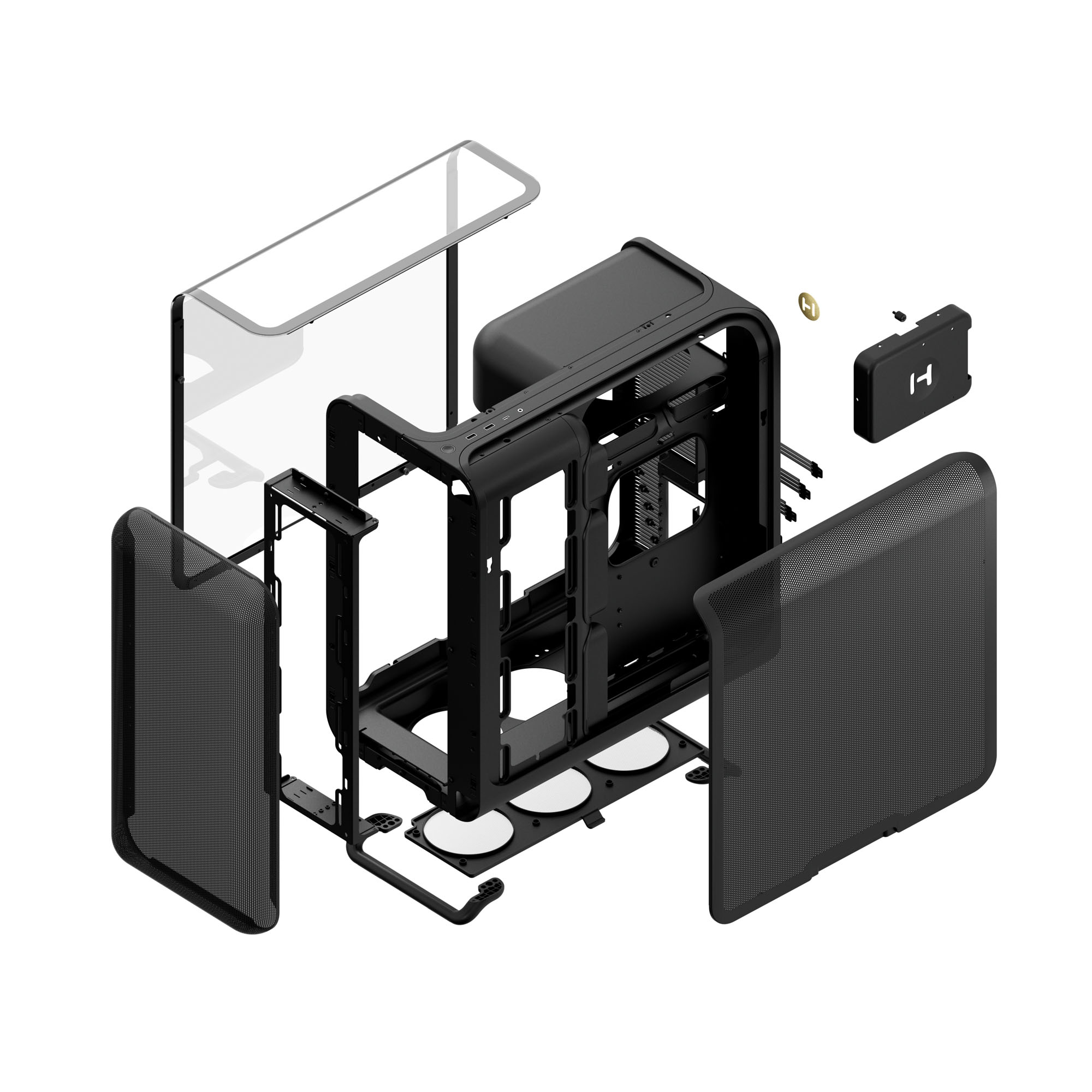 Hyte - Caixa ATX Hyte X50 Vidro temperado Pitch Black