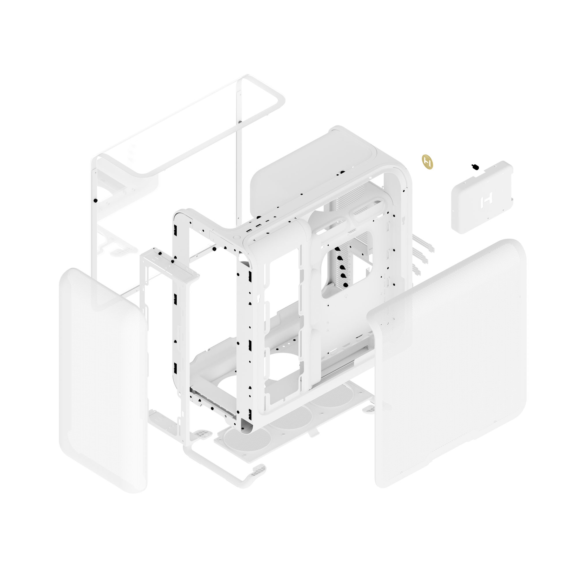 Hyte - Caixa ATX Hyte X50 Vidro temperado Snow White