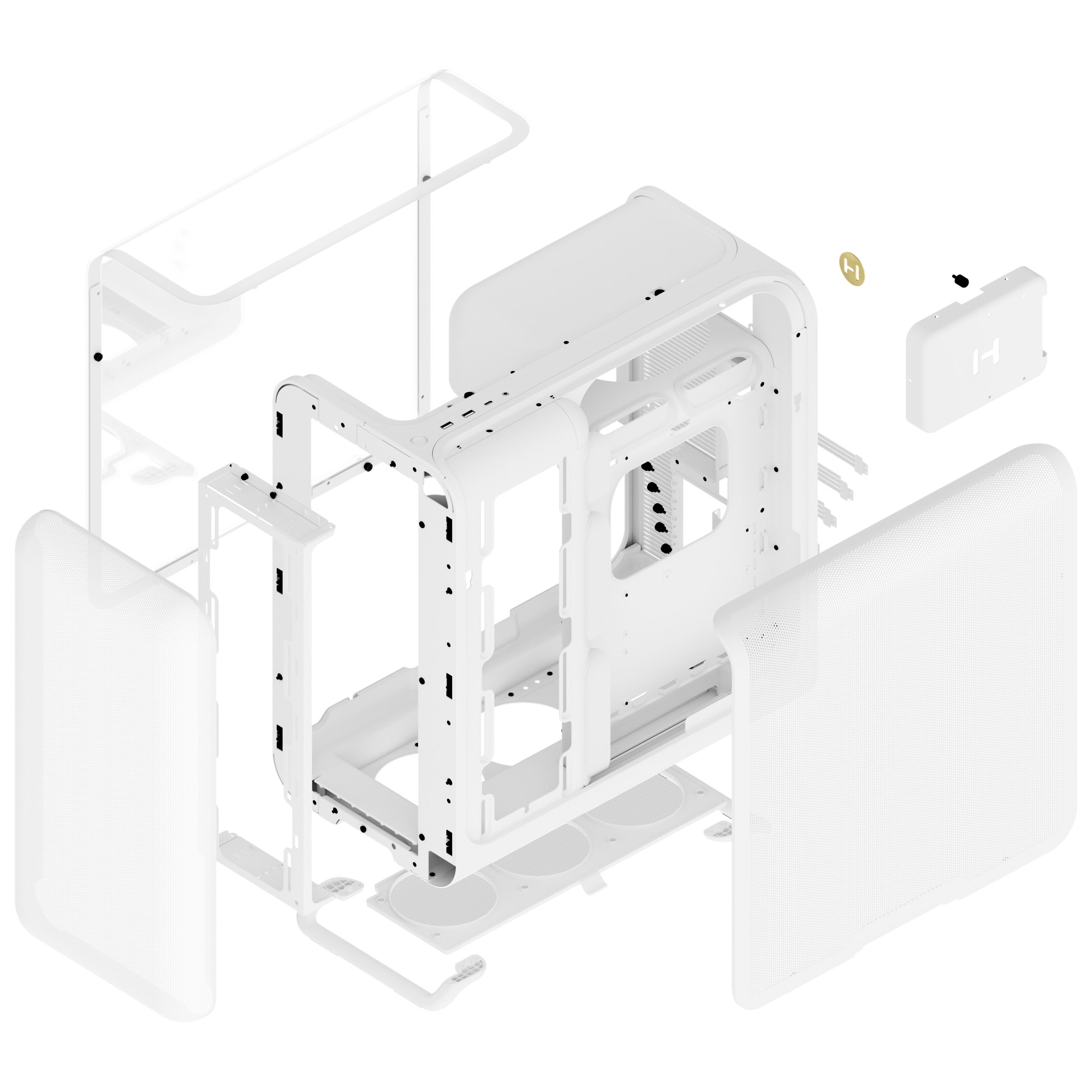Hyte - Caixa ATX Hyte X50 Vidro temperado Snow White