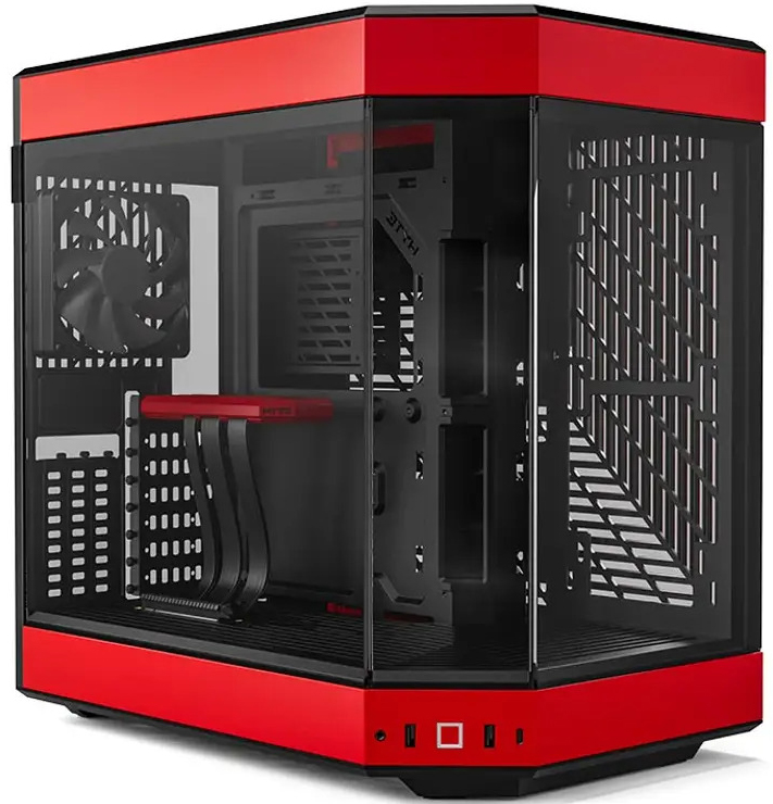 Hyte - Caixa ATX Hyte Y60 Vidro Temperado Preto/Vermelho