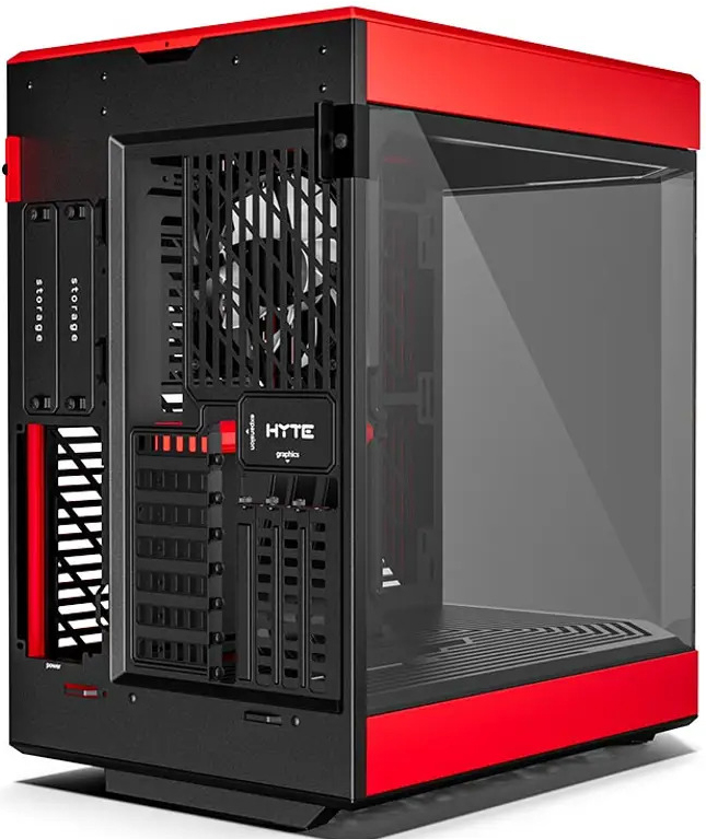 Hyte - Caixa ATX Hyte Y60 Vidro Temperado Preto/Vermelho