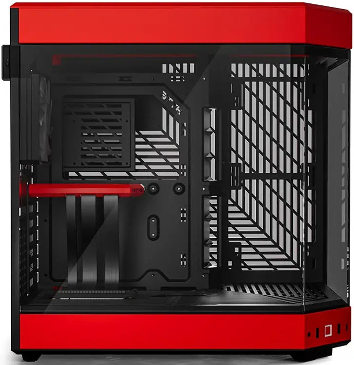 Hyte - Caixa ATX Hyte Y60 Vidro Temperado Preto/Vermelho