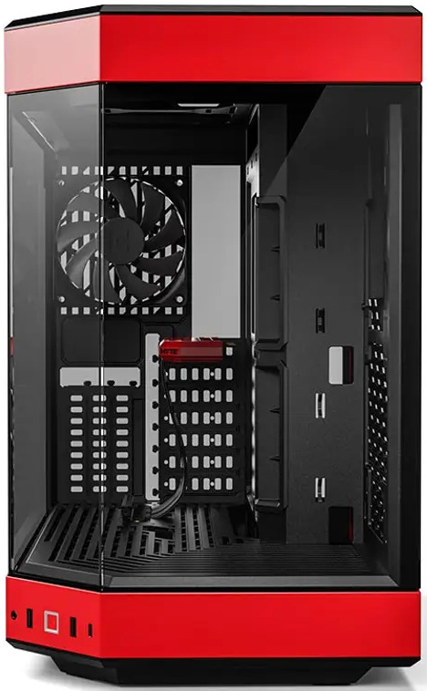 Hyte - Caixa ATX Hyte Y60 Vidro Temperado Preto/Vermelho