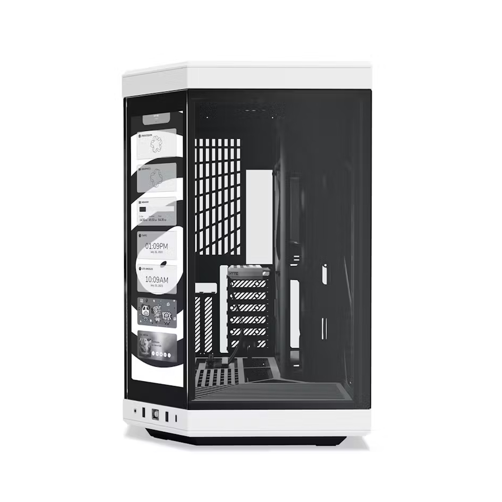 Hyte - Caixa ATX Hyte Y70 Touch Vidro Temperado Preto/Branco