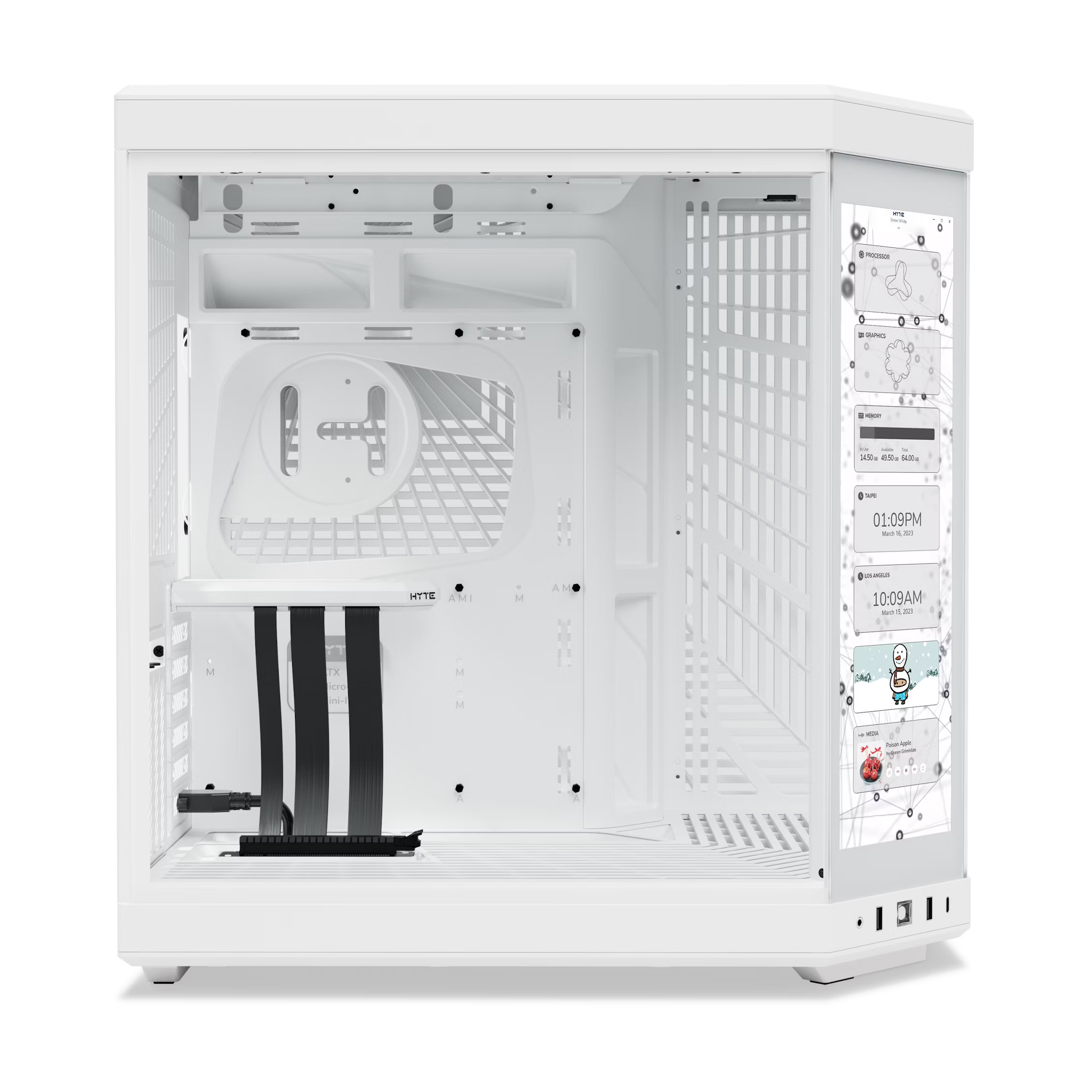 Hyte - Caixa ATX Hyte Y70 Touch Vidro Temperado Branco