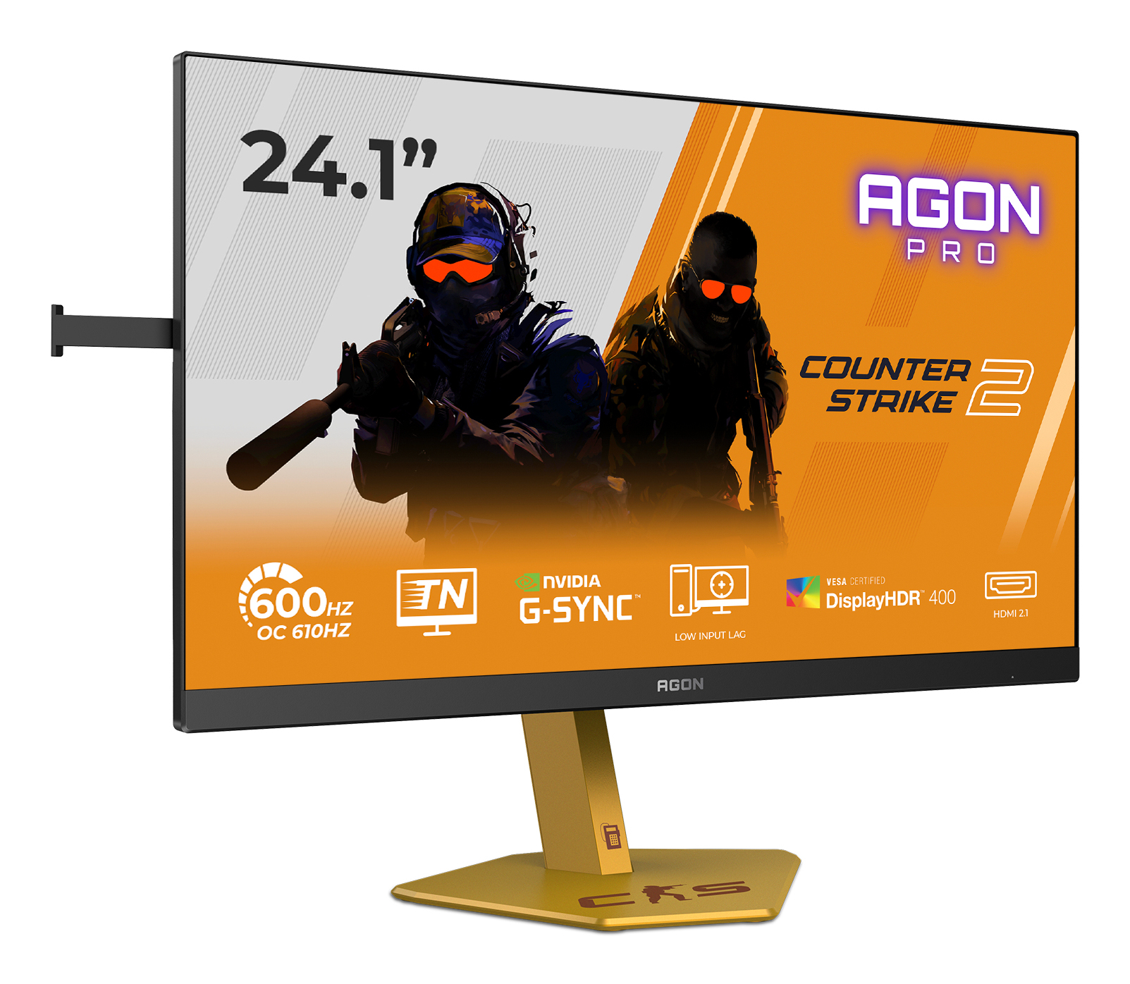 AOC - Monitor AGON by AOC 24" CS24A Ultra-Fast TN eSports FHD 610Hz 0.3ms G-SYNC RGB