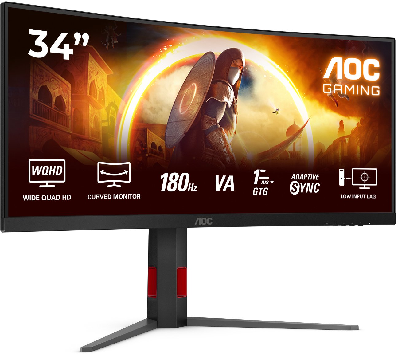 AOC - Monitor Curvo AOC Gaming 34" CU34G4 Fast VA WQHD 180Hz 0.5ms