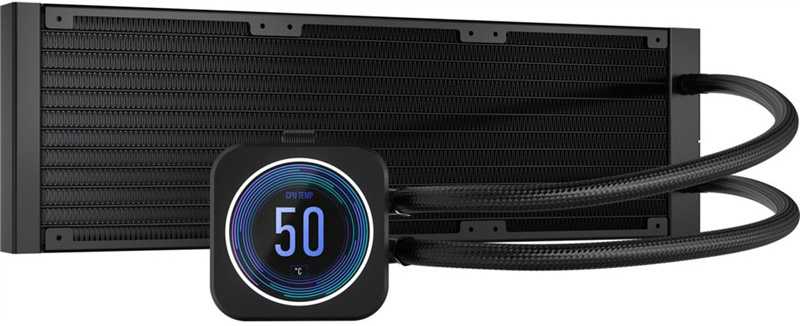 Corsair - Water Cooler CPU Corsair iCUE H150i Elite XT LCD Display 360mm Preto