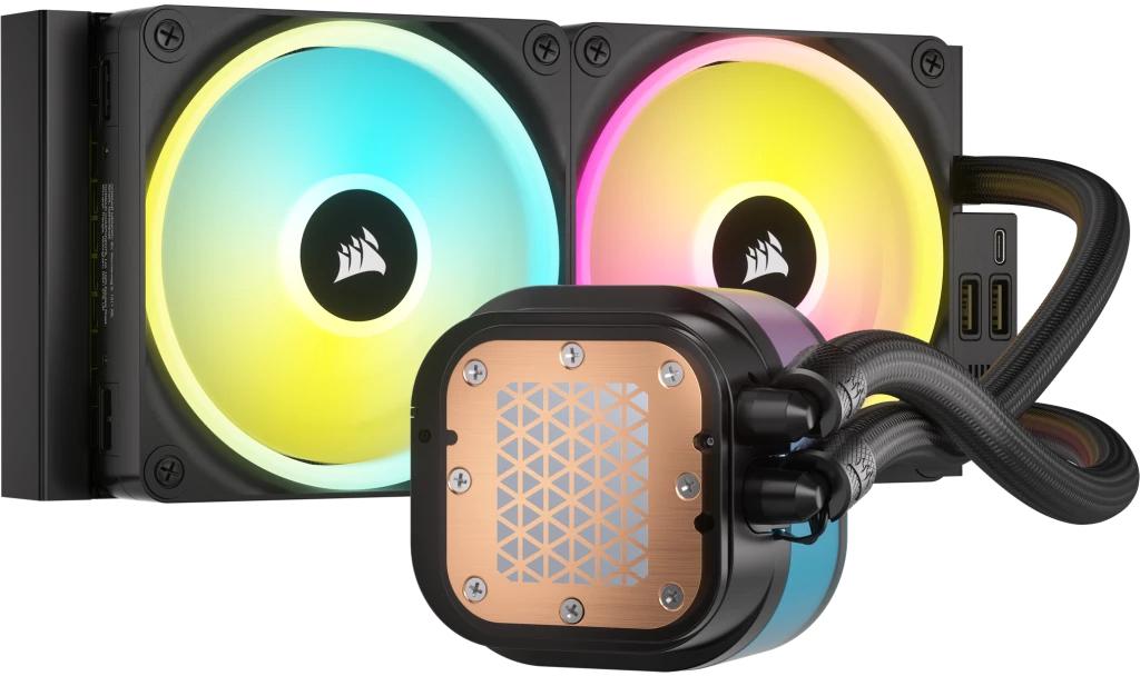 Corsair - Water Cooler CPU Corsair iCUE LINK H100i LCD 240mm Preto