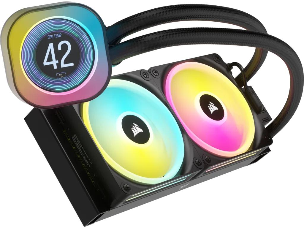 Corsair - Water Cooler CPU Corsair iCUE LINK H100i LCD 240mm Preto