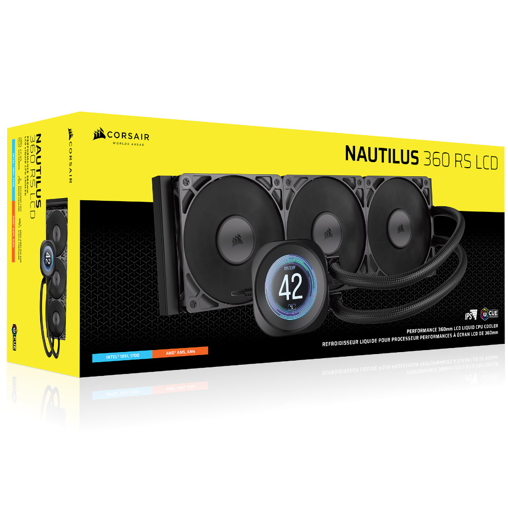 Corsair - Water Cooler CPU Corsair NAUTILUS RS LCD 360mm Preto